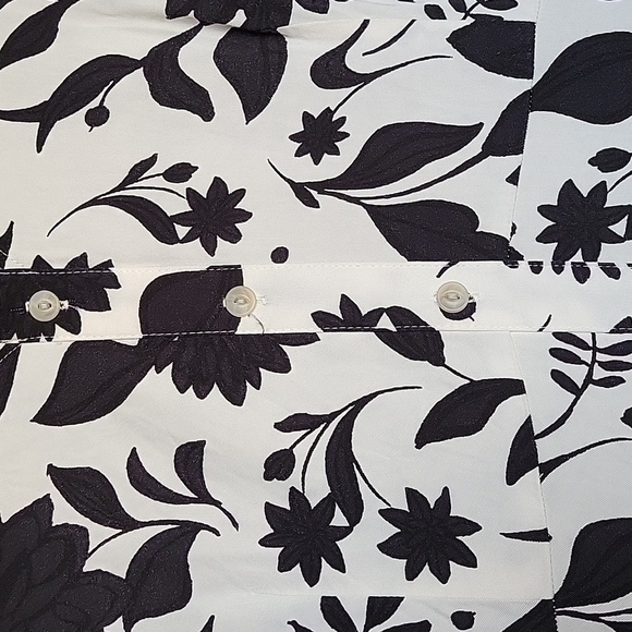 Floral Black and White Women's Dress - Picture 5 of 11